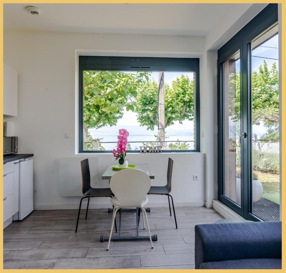 Appartement Cozy 1 Panoramique Lac Leman โทนง-เลส์-แบงส์ ภายนอก รูปภาพ